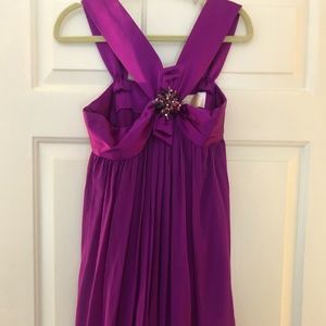 Magenta Silk Cross Strap Dress